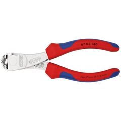  Schneidende Zangen Kraft-Vornschneider KNIPEX 67 05 140 Kraft-Vornschneider mit Mehrkomponenten-Hüllen verchromt 140 mm 12380516