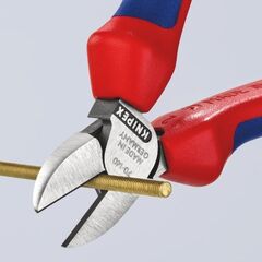  Schneidende Zangen Seitenschneider KNIPEX 70 02 140 Seitenschneider mit Mehrkomponenten-Hüllen schwarz atramentiert 140 mm 12380453