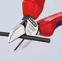  Schneidende Zangen Seitenschneider KNIPEX 70 02 140 Seitenschneider mit Mehrkomponenten-Hüllen schwarz atramentiert 140 mm 12380453