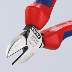  Schneidende Zangen Seitenschneider KNIPEX 70 02 140 Seitenschneider mit Mehrkomponenten-Hüllen schwarz atramentiert 140 mm 12380453