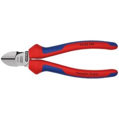 Schneidende Zangen Seitenschneider KNIPEX 70 02 160 Seitenschneider mit Mehrkomponenten-Hüllen schwarz atramentiert 160 mm 12380445