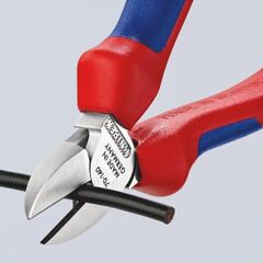  Schneidende Zangen Seitenschneider KNIPEX 70 05 140 Seitenschneider mit Mehrkomponenten-Hüllen verchromt 140 mm 12380440