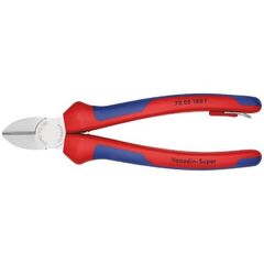  Schneidende Zangen Seitenschneider KNIPEX 70 05 180 T Seitenschneider mit Mehrkomponenten-Hüllen, mit integrierter Befestigungsöse zum Anbringen einer Absturzsicherung verchromt 180 mm 12380432