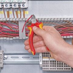  Schneidende Zangen Seitenschneider KNIPEX 70 06 125 Seitenschneider isoliert mit Mehrkomponenten-Hüllen, VDE-geprüft verchromt 125 mm 12380448