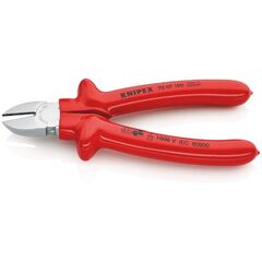  Schneidende Zangen Seitenschneider KNIPEX 70 07 180 Seitenschneider tauchisoliert, VDE-geprüft verchromt 180 mm 12380439