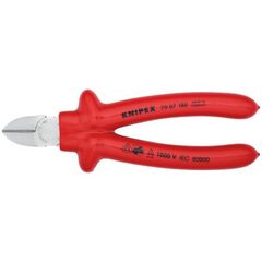  Schneidende Zangen Seitenschneider KNIPEX 70 07 180 Seitenschneider tauchisoliert, VDE-geprüft verchromt 180 mm 12380439