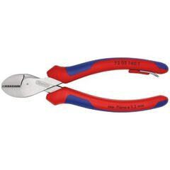  KNIPEX X-Cut® Kompakt-Seitenschneider hochübersetzt KNIPEX 73 05 160 T X-Cut® Kompakt-Seitenschneider mit Mehrkomponenten-Hüllen, mit integrierter Befestigungsöse zum Anbringen einer Absturzsicherung verchromt 160 mm 12380541