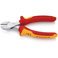  KNIPEX X-Cut® Kompakt-Seitenschneider hochübersetzt KNIPEX 73 06 160 X-Cut® Kompakt-Seitenschneider hochübersetzt isoliert mit Mehrkomponenten-Hüllen, VDE-geprüft verchromt 160 mm 12380538