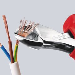  KNIPEX X-Cut® Kompakt-Seitenschneider hochübersetzt KNIPEX 73 06 160 X-Cut® Kompakt-Seitenschneider hochübersetzt isoliert mit Mehrkomponenten-Hüllen, VDE-geprüft verchromt 160 mm 12380538