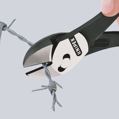  KNIPEX TwinForce® Hochleistungs-Seitenschneider KNIPEX 73 71 180 TwinForce® Hochleistungs-Seitenschneider mit Kunststoff überzogen schwarz atramentiert 180 mm 12380491