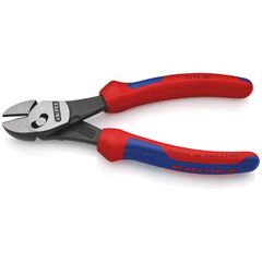 KNIPEX TwinForce® Hochleistungs-Seitenschneider KNIPEX 73 72 180 TwinForce® Hochleistungs-Seitenschneider mit Mehrkomponenten-Hüllen schwarz atramentiert 180 mm 12380490