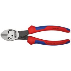  KNIPEX TwinForce® Hochleistungs-Seitenschneider KNIPEX 73 72 180 TwinForce® Hochleistungs-Seitenschneider mit Mehrkomponenten-Hüllen schwarz atramentiert 180 mm 12380490