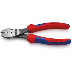  Schneidende Zangen Kraft-Seitenschneider KNIPEX 74 02 180 Kraft-Seitenschneider mit Mehrkomponenten-Hüllen schwarz atramentiert 180 mm 12380470