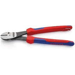  Schneidende Zangen Kraft-Seitenschneider KNIPEX 74 02 250 T Kraft-Seitenschneider mit Mehrkomponenten-Hüllen, mit integrierter Befestigungsöse zum Anbringen einer Absturzsicherung schwarz atramentiert 250 mm 12380465