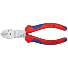  Schneidende Zangen Kraft-Seitenschneider KNIPEX 74 05 160 Kraft-Seitenschneider mit Mehrkomponenten-Hüllen verchromt 160 mm 12380477