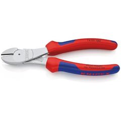  Schneidende Zangen Kraft-Seitenschneider KNIPEX 74 05 180 Kraft-Seitenschneider mit Mehrkomponenten-Hüllen verchromt 180 mm 12380471
