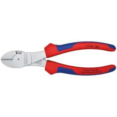  Schneidende Zangen Kraft-Seitenschneider KNIPEX 74 05 180 Kraft-Seitenschneider mit Mehrkomponenten-Hüllen verchromt 180 mm 12380471