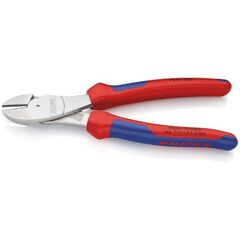 Schneidende Zangen Kraft-Seitenschneider KNIPEX 74 05 200 Kraft-Seitenschneider mit Mehrkomponenten-Hüllen verchromt 200 mm 12380458