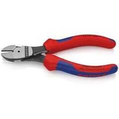  Schneidende Zangen Kraft-Seitenschneider KNIPEX 74 12 160 Kraft-Seitenschneider mit Mehrkomponenten-Hüllen schwarz atramentiert 160 mm 12380464