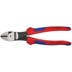  Schneidende Zangen Kraft-Seitenschneider KNIPEX 74 22 200 Kraft-Seitenschneider mit Mehrkomponenten-Hüllen schwarz atramentiert 200 mm 12380468