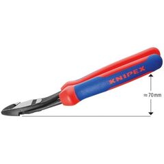  Schneidende Zangen Kraft-Seitenschneider KNIPEX 74 22 200 Kraft-Seitenschneider mit Mehrkomponenten-Hüllen schwarz atramentiert 200 mm 12380468