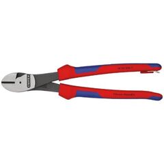  Schneidende Zangen Kraft-Seitenschneider KNIPEX 74 22 250 T Kraft-Seitenschneider mit Mehrkomponenten-Hüllen, mit integrierter Befestigungsöse zum Anbringen einer Absturzsicherung schwarz atramentiert 250 mm 12380461