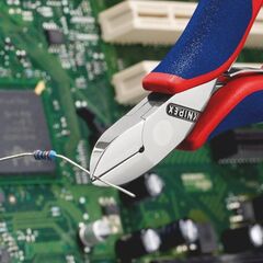  Elektronik-Seitenschneider mit durchgestecktem Gelenk KNIPEX 77 02 115 Elektronik-Seitenschneider mit Mehrkomponenten-Hüllen 115 mm 12380555