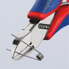  Elektronik-Seitenschneider mit durchgestecktem Gelenk KNIPEX 77 02 115 Elektronik-Seitenschneider mit Mehrkomponenten-Hüllen 115 mm 12380555