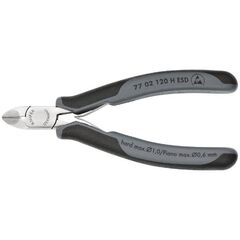  Elektronik-Seitenschneider mit eingesetzter Hartmetallschneide KNIPEX 77 02 120 H ESD Elektronik-Seitenschneider mit eingesetzter Hartmetallschneide ESD mit Mehrkomponenten-Hüllen 120 mm 12380581