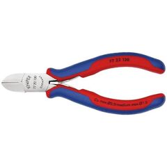  Elektronik-Seitenschneider mit durchgestecktem Gelenk KNIPEX 77 22 130 Elektronik-Seitenschneider mit Mehrkomponenten-Hüllen 130 mm 12380563