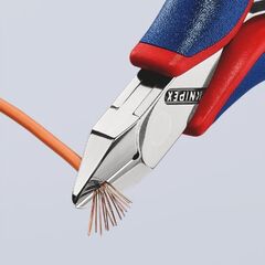  Elektronik-Seitenschneider mit durchgestecktem Gelenk KNIPEX 77 32 115 Elektronik-Seitenschneider mit Mehrkomponenten-Hüllen 115 mm 12380558