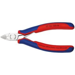  Elektronik-Seitenschneider mit eingesetzter Hartmetallschneide KNIPEX 77 32 120 H Elektronik-Seitenschneider mit eingesetzter Hartmetallschneide mit Mehrkomponenten-Hüllen 120 mm 12380579