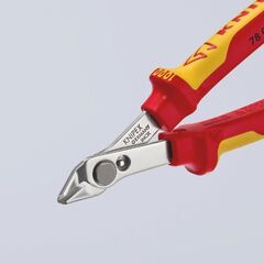  Electronic Super Knips® KNIPEX 78 06 125 Electronic Super Knips® VDE isoliert mit Mehrkomponenten-Hüllen, VDE-geprüft 125 mm 12380587