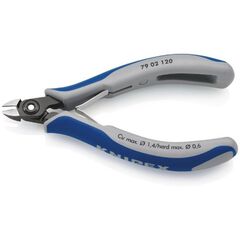  Präzisions-Elektronik-Seitenschneider KNIPEX 79 02 120 Präzisions-Elektronik-Seitenschneider mit Mehrkomponenten-Hüllen brüniert 120 mm 12380613