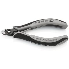  Präzisions-Elektronik-Seitenschneider ESD KNIPEX 79 02 120 ESD Präzisions-Elektronik-Seitenschneider ESD mit Mehrkomponenten-Hüllen brüniert 120 mm 12380607