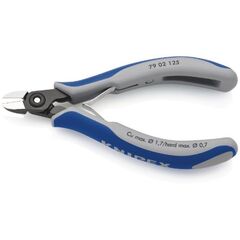  Präzisions-Elektronik-Seitenschneider KNIPEX 79 02 125 Präzisions-Elektronik-Seitenschneider mit Mehrkomponenten-Hüllen brüniert 125 mm 12380614
