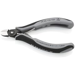 Präzisions-Elektronik-Seitenschneider ESD KNIPEX 79 22 125 ESD Präzisions-Elektronik-Seitenschneider ESD mit Mehrkomponenten-Hüllen brüniert 125 mm 12380604