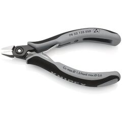  Präzisions-Elektronik-Seitenschneider ESD KNIPEX 79 32 125 ESD Präzisions-Elektronik-Seitenschneider ESD mit Mehrkomponenten-Hüllen brüniert 125 mm 12380602