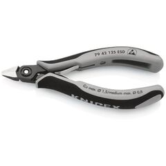  Präzisions-Elektronik-Seitenschneider ESD KNIPEX 79 42 125 ESD Präzisions-Elektronik-Seitenschneider ESD mit Mehrkomponenten-Hüllen brüniert 125 mm 12380606