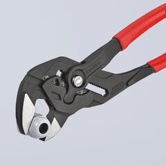  Zangenschlüssel Zange und Schraubenschlüssel in einem Werkzeug KNIPEX 86 01 300 Zangenschlüssel Zange und Schraubenschlüssel in einem Werkzeug mit rutschhemmendem Kunststoff überzogen schwarz atramentiert 300 mm 12381220