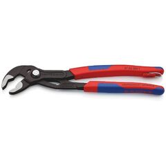  KNIPEX Cobra® Hightech-Wasserpumpenzangen KNIPEX 87 02 250 T Cobra® Hightech-Wasserpumpenzange mit Mehrkomponenten-Hüllen, mit integrierter Befestigungsöse zum Anbringen einer Absturzsicherung grau atramentiert 250 mm 12381209