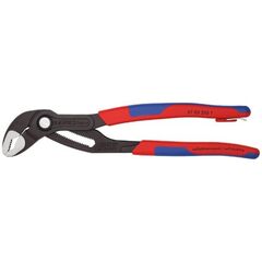  KNIPEX Cobra® Hightech-Wasserpumpenzangen KNIPEX 87 02 250 T Cobra® Hightech-Wasserpumpenzange mit Mehrkomponenten-Hüllen, mit integrierter Befestigungsöse zum Anbringen einer Absturzsicherung grau atramentiert 250 mm 12381209