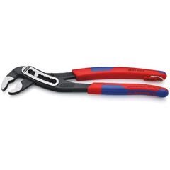  KNIPEX Alligator® Wasserpumpenzangen KNIPEX 88 02 250 T Alligator® Wasserpumpenzange mit schlanken Mehrkomponenten-Hüllen, mit integrierter Befestigungsöse zum Anbringen einer Absturzsicherung schwarz atramentiert 250 mm 12381190