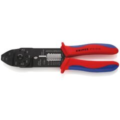  Crimpzangen Crimpzangen KNIPEX 97 21 215 B Crimpzange mit Mehrkomponenten-Hüllen schwarz lackiert 230 mm 12380646