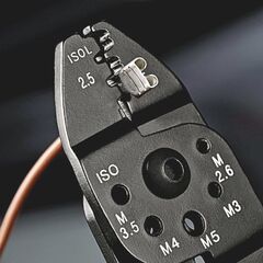  Crimpzangen Crimpzangen KNIPEX 97 32 240 Crimpzange mit Mehrkomponenten-Hüllen schwarz lackiert 240 mm 12380639