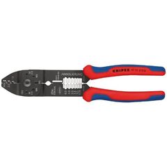  Crimpzangen Crimpzangen KNIPEX 97 21 215 B SB Crimpzange mit Mehrkomponenten-Hüllen schwarz lackiert 230 mm 12380644
