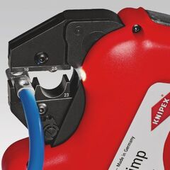  KNIPEX eCrimp Elektromechanische Crimp-Systemzange für auswechselbare Crimpeinsätze KNIPEX 97 43 E UK eCrimp Elektromechanische Crimp-Systemzange für auswechselbare Crimpeinsätze 270 mm 12380707