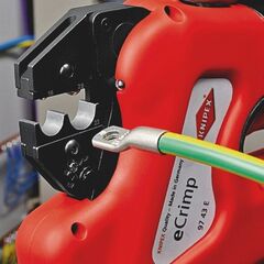  KNIPEX eCrimp Elektromechanische Crimp-Systemzange für auswechselbare Crimpeinsätze KNIPEX 97 43 E UK eCrimp Elektromechanische Crimp-Systemzange für auswechselbare Crimpeinsätze 270 mm 12380707