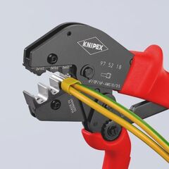  Crimpzangen auch für Zweihandbedienung KNIPEX 97 52 18 Crimpzange auch für Zweihandbedienung mit rutschhemmendem Kunststoff überzogen brüniert 250 mm 12380738