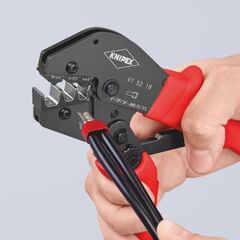  Crimpzangen auch für Zweihandbedienung KNIPEX 97 52 18 Crimpzange auch für Zweihandbedienung mit rutschhemmendem Kunststoff überzogen brüniert 250 mm 12380738